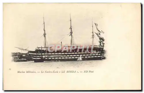 Cartes postales Bateau Voilier Marine Militaire Le navire Ecole Le Borda