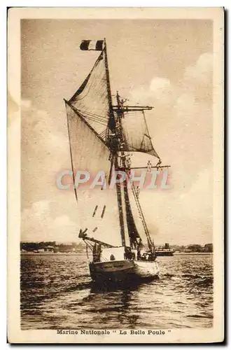 Cartes postales Bateau Voilier Marine nationale La Belle poule