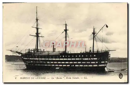 Cartes postales Bateau Voilier Marine de guerre Le Borda Ecole navale