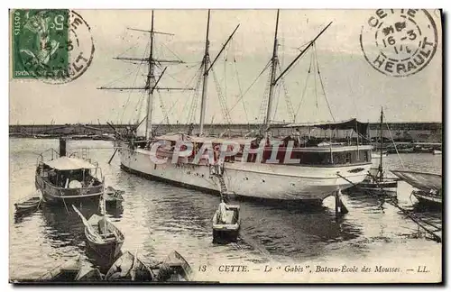 Cartes postales Bateau Voilier Cette Le Gabes Bateau Ecole des Mousses