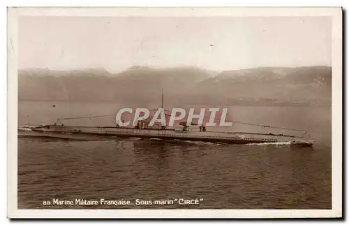 Cartes postales Bateau Sous marin Circe