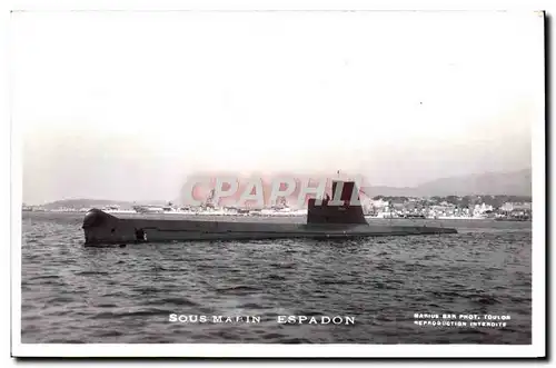 Cartes postales Bateau Sous marin Espadon