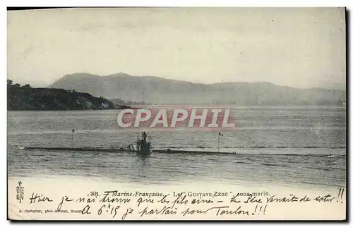 Ansichtskarte AK Bateau Sous marin Le Gustave Zede