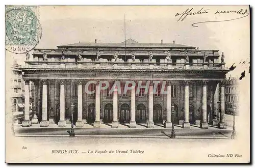 Cartes postales Theatre Bordeaux Facade du grand theatre