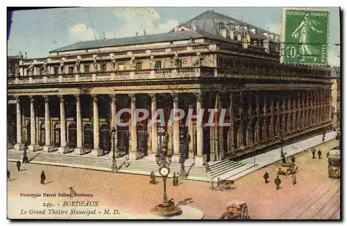 Cartes postales Bordeaux Le Grand Theatre Municipal