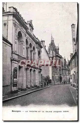 Ansichtskarte AK Bourges Le Theatre et le palais Jacques Coeur