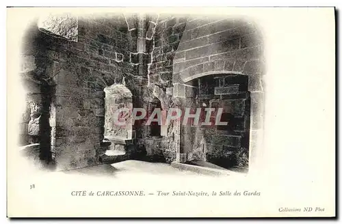 Cartes postales Cite De Carcassonne Tour Saint Nazaire La Salle Des Gardes