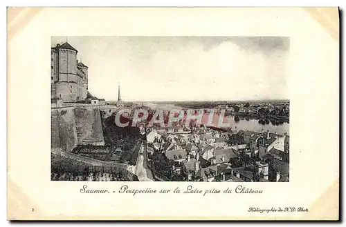 Cartes postales Saumur Perspective Sur La Laire Prise Du Chateau