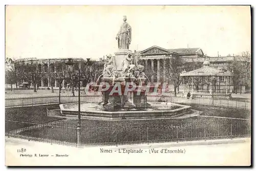 Cartes postales Nimes L&#39Esplanade Vue d&#39ensemble