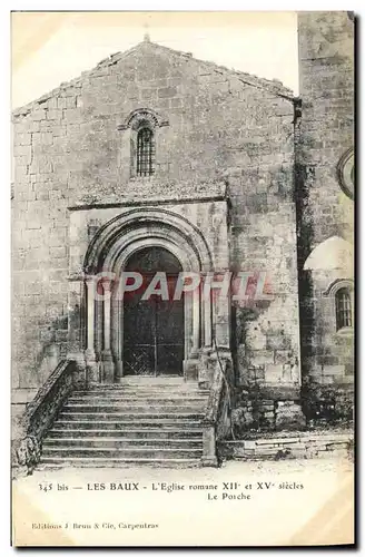 Cartes postales Les Baux L&#39Eglise Romane Le porche