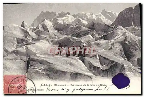 Cartes postales Chamonix Traversee de la Mer de Glace