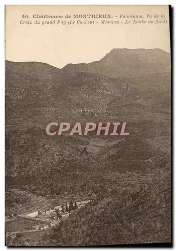 Cartes postales Chartreuse de Montrieux Panorama Vu de la Croix du Grand Puy Meounes La Loube au fond