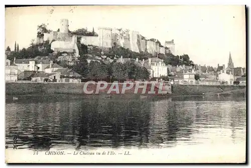 Cartes postales Chinon Le Chateau Vu de I&#39lle