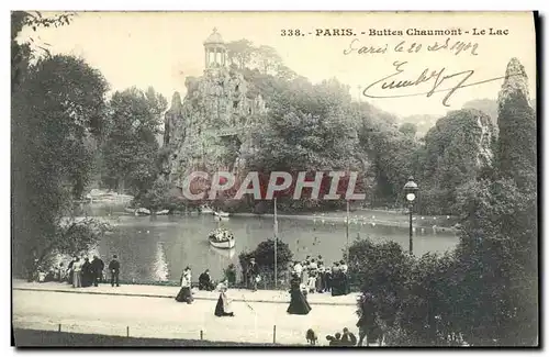 Ansichtskarte AK Paris Buttes Chaumont Le lac