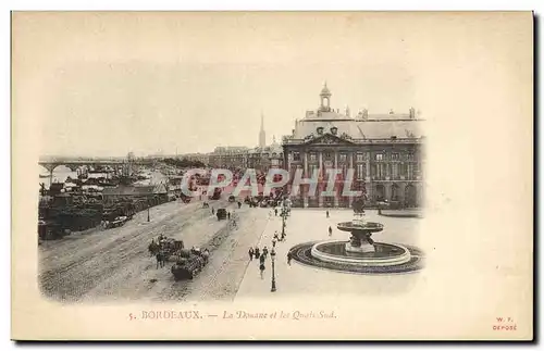 Cartes postales Douane Douanes Bordeaux La Douane et les quais Sud