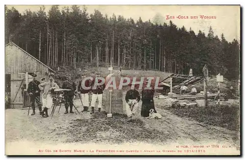 Cartes postales Douane Douanes Cols des Vosges Au col de Sainte Marie La frontiere bien gardee Avant la guerre d
