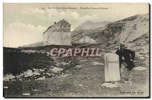 Cartes postales Douane Douanes Col du Petit Saint Bernard Frontiere Franco italienne