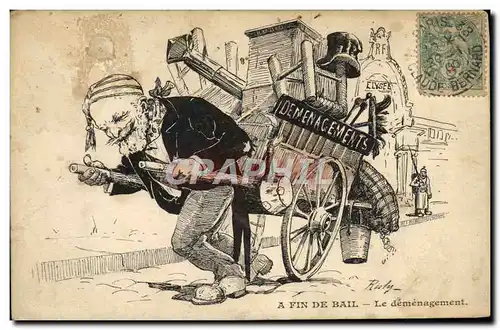 Cartes postales A la fin de Bail Le demenagement