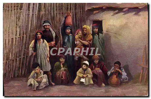 Cartes postales Judaica Juif Family Group at Jeircho