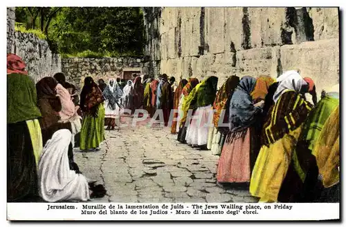 Cartes postales Judaica Juif Jerusalem Muraille de la lamentation de Juifs