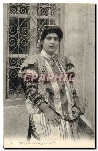Cartes postales Judaica Juif Tunis Tunisie Femme juive