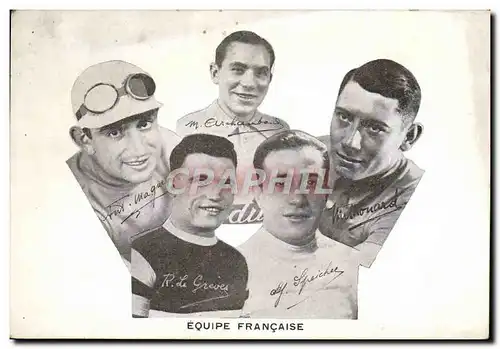 Cartes postales Velo Cycle Cyclisme Equipe Francaise
