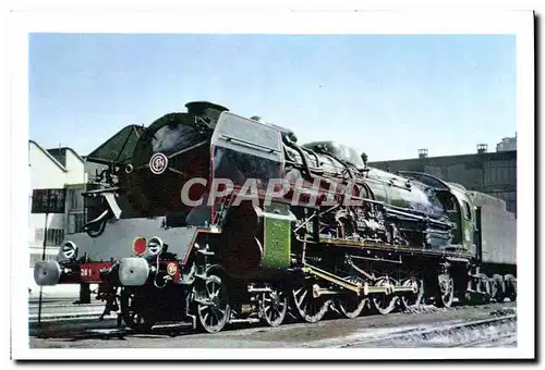 Cartes postales moderne Train Locomotive a vapeur Type 241 P