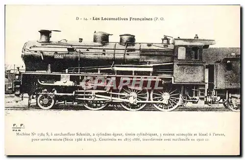 Ansichtskarte AK Train Locomotive Machine 1584 S a surchauffeur Schmidt