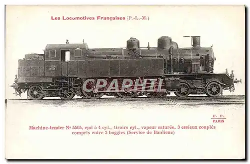 Ansichtskarte AK Train Locomotive Machine Tender 5505 compound a 4 cylindres