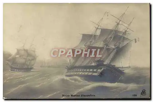 Cartes postales Bateau Voilier Notre marine d'autrefois