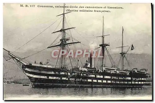 Ansichtskarte AK Bateau Voilier Couronne vaisseau ecole des canonniers et timoniers