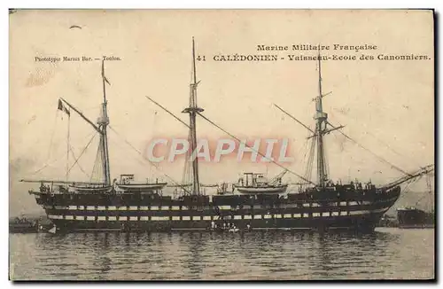 Ansichtskarte AK Bateau Voilier Caledonien Vaisseau cole des canonniers