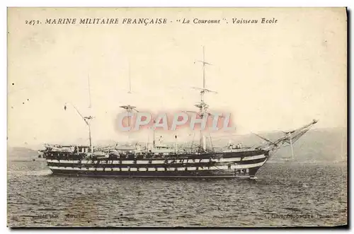 Cartes postales Bateau Voilier La Couronne Vaisseau Ecole