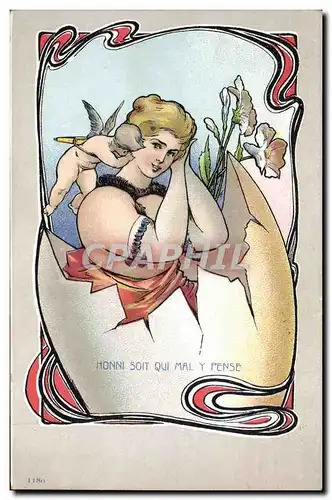 Cartes postales Amour Femme Cupidon Illustrateur