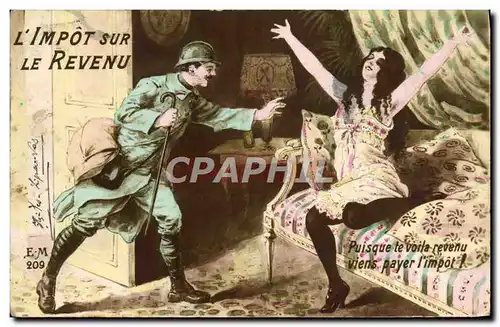 Cartes postales Amour Femme Militaria