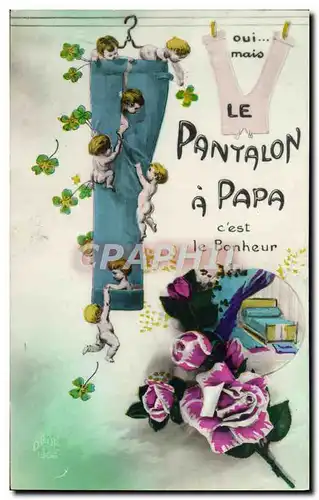 Cartes postales Fantaisie Enfant Bebe Lettre P