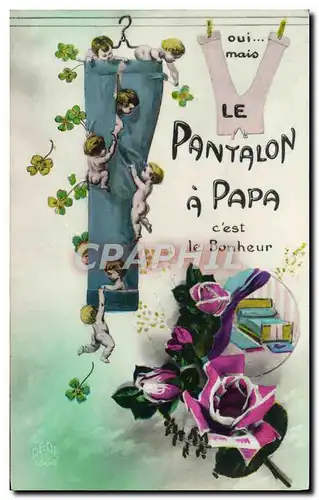 Cartes postales Fantaisie Enfant Bebe Lettre P