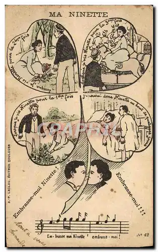 Cartes postales Fantaisie Ma ninette Amour