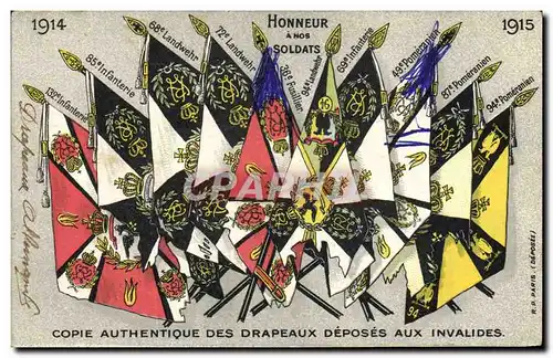 Cartes postales Militaria Drapeaux Paris Musee des Invalides