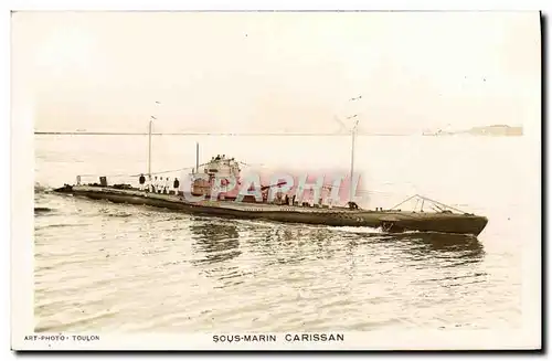 Cartes postales Bateau Sous marin Sous-marin Carissan