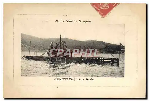 Cartes postales Bateau Sous marin Sous-marin Souffleur