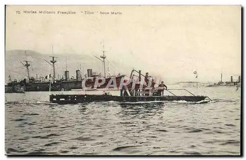 Cartes postales Bateau Sous marin Sous-marin Thon