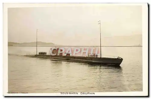 Cartes postales Bateau Sous marin Sous-marin Dauphin