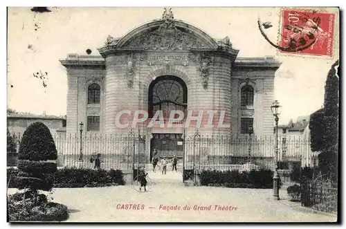 Cartes postales Castres Le theatre Facade du grand theatre