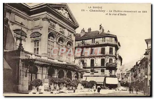 Cartes postales Le theatre et la rue d&#39Italie Chambery