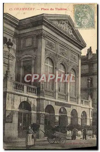 Cartes postales Chambery Place du theatre Charette (animee)