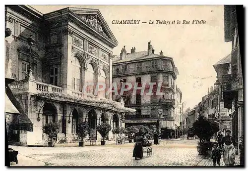 Cartes postales Chambery Le theatre et la rue d&#39Italie
