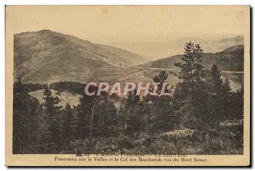 Ansichtskarte AK La Louvesc Panorama sur la vallee et le col des marchands vus du Mont Besset