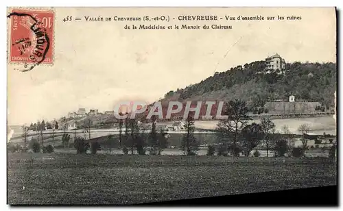 Cartes postales Vallee De Chevreuse Chevreuse Vue d&#39Ensemble Sur les Ruines de la Madeleine et le manoir du c