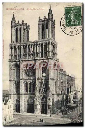 Cartes postales Mantes La Jolie Eglise Notre Dame